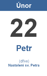 Pranostika 22.2. - Petr, Nastolení sv. Petra